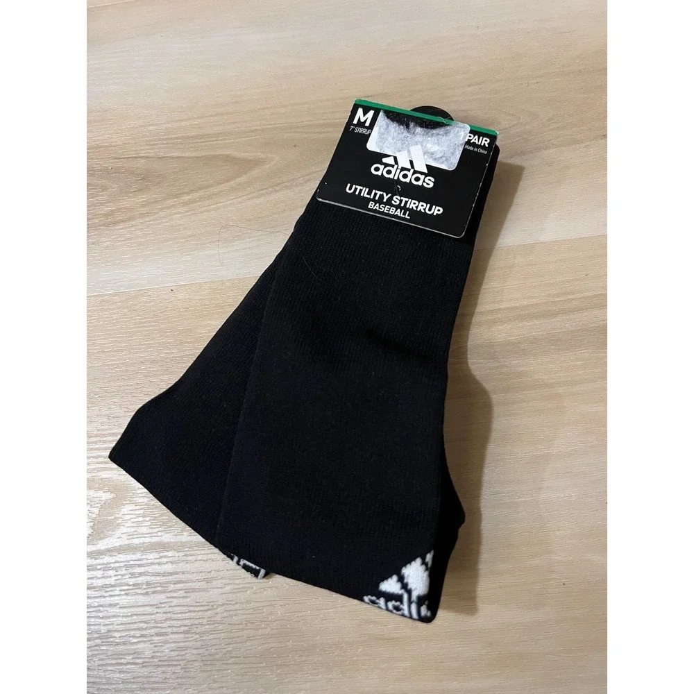 Adidas Utility Black Baseball‎ Stirrups Men's Size Medium New In Package